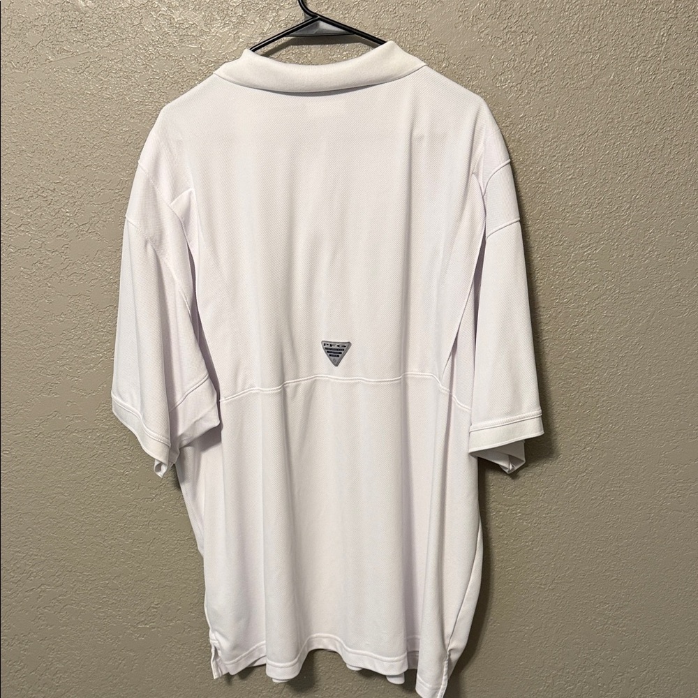 Columbia Men's PFG Perfect Cast Polo Shirt in white 3X - Picture 6 of 8
